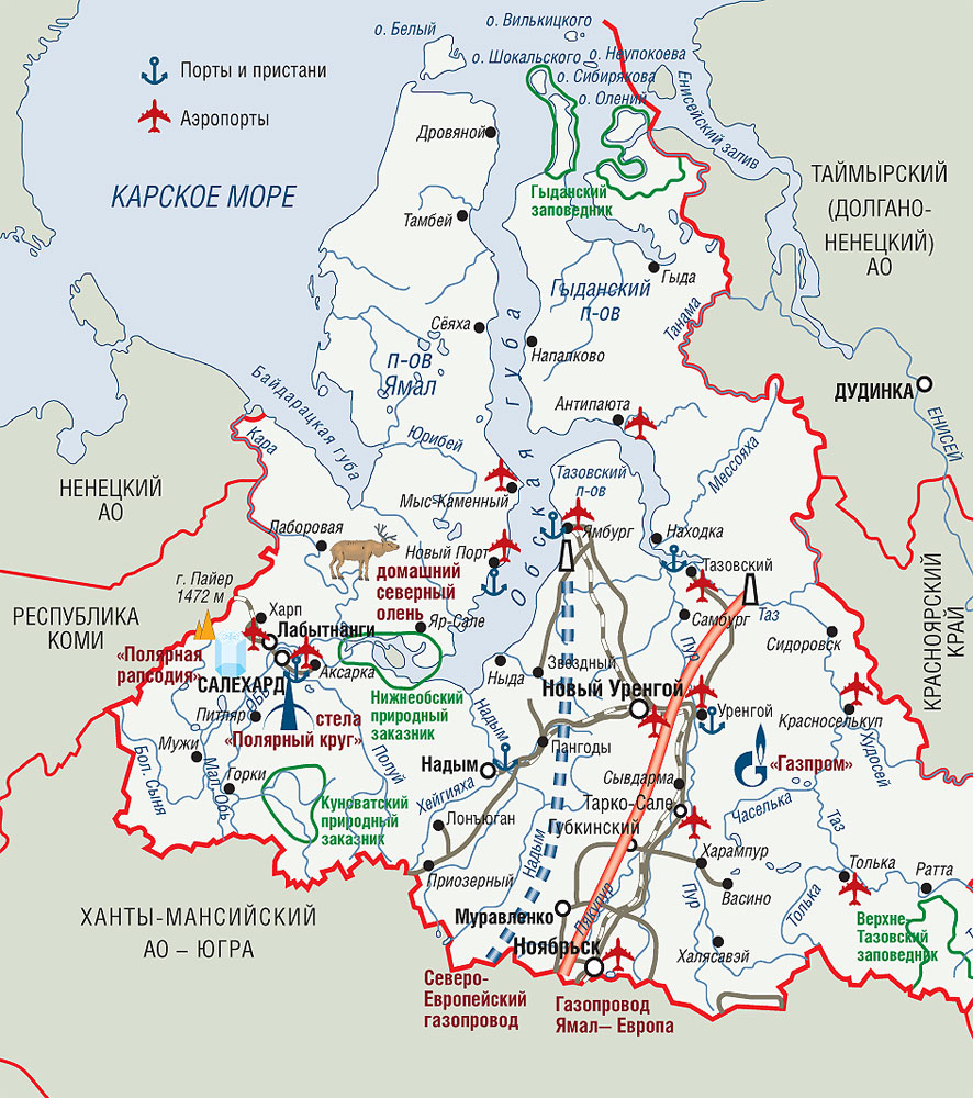 Ямало ненецкий автономный округ какой регион россии. Карта месторождений ЯНАО. Ямало-Ненецкий и Ненецкий автономные округа на карте. Харампурского месторождения ЯНАО. Ямало-Ненецкий автономный округ населённые пункты на карте.