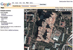 ...то в Google Earth они нашли бы только фотографии недостроенного здания (на фото)