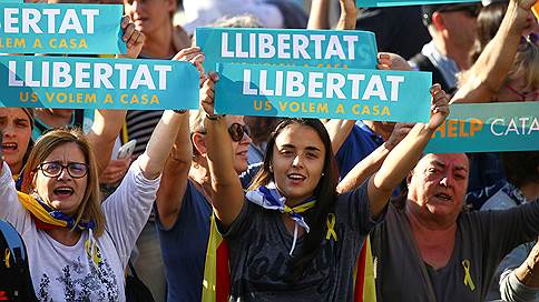 В Барселоне прошла манифестация в поддержку задержанных националистов