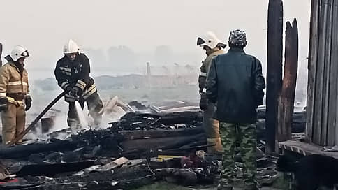 Пожар уничтожил половину омской деревни