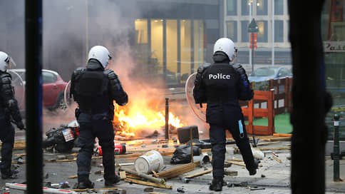 В Брюсселе произошли столкновения демонстрантов и полиции
